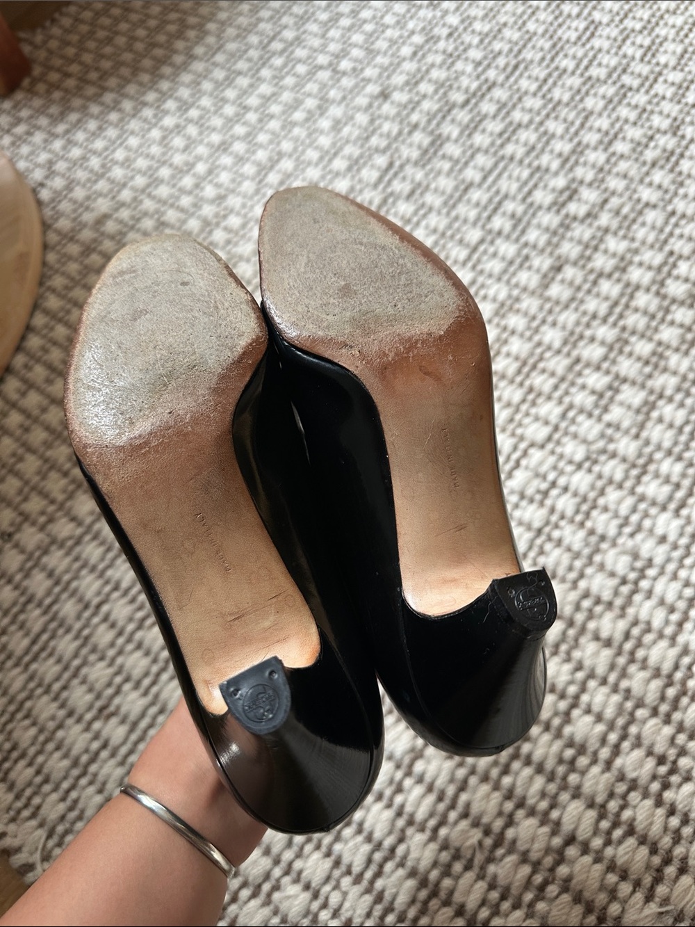 Vintage Salvatore Ferragamo Black Patent Leather Heels - Picture 5 of 5